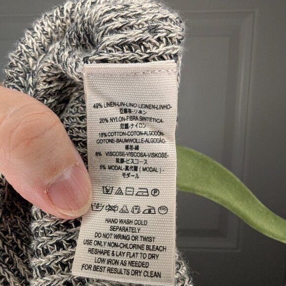 Free People Alana Off The Shoulder Slouchy Sweater Marled Gray Women's Sz Small - Picture 7 of 7